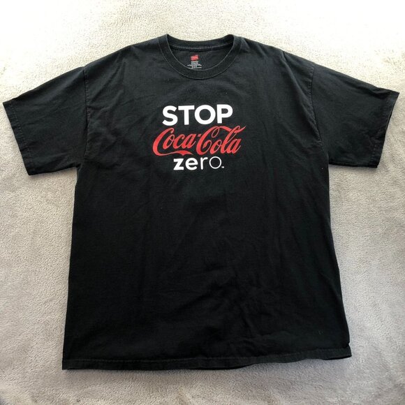 2 Vintage Coca-Cola Zero T-Shirt XL Lot Of Two Black Short Sleeve Graphic Tee - Picture 7 of 14